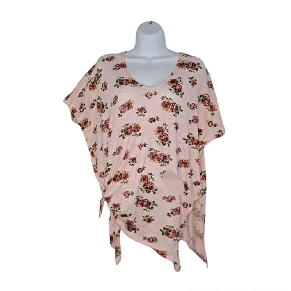 RDI Floral Blouse Pink Dusty Rose Floral Print XSmall